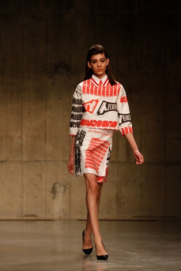 Claire Barrow in the London Fashion Week AW13 - Fashion East Catwalk