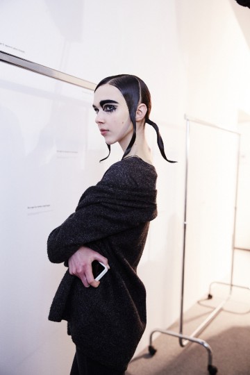 PFW AW15 - Yohji Yamamoto backstage - Ambra Vernuccio - The Upcoming - 22