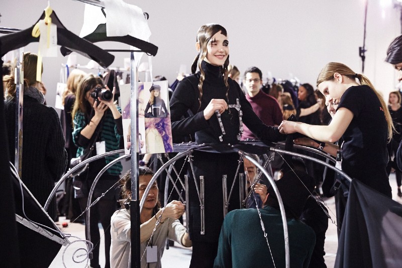 PFW AW15 - Yohji Yamamoto backstage - Ambra Vernuccio - The Upcoming - 6