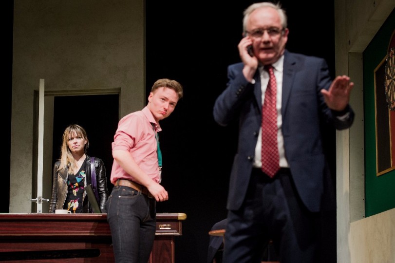 A View from Islington North - Out of Joint - Arts Theatre - 18 May 20165 Political Satires by Alistair Beaton, Caryl Churchill, David Hare, Mark Ravenhill and Stella FeehilyDirector - Max Stafford-ClarkSet Designer - Tim ShorthallLighting Designer -