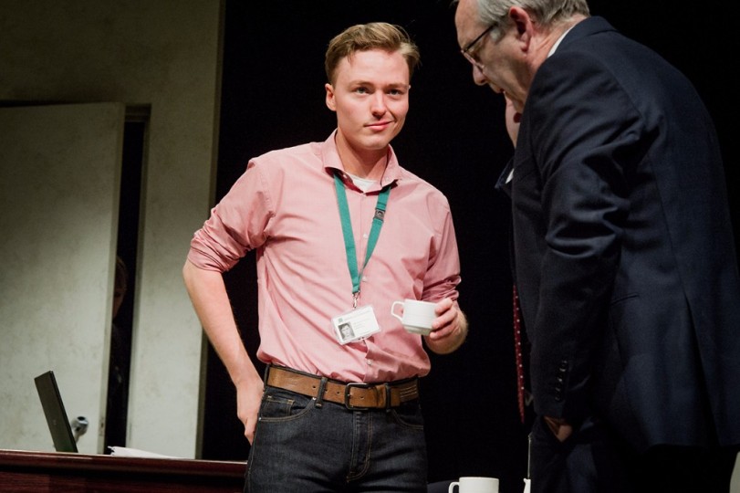 A View from Islington North - Out of Joint - Arts Theatre - 18 May 20165 Political Satires by Alistair Beaton, Caryl Churchill, David Hare, Mark Ravenhill and Stella FeehilyDirector - Max Stafford-ClarkSet Designer - Tim ShorthallLighting Designer -