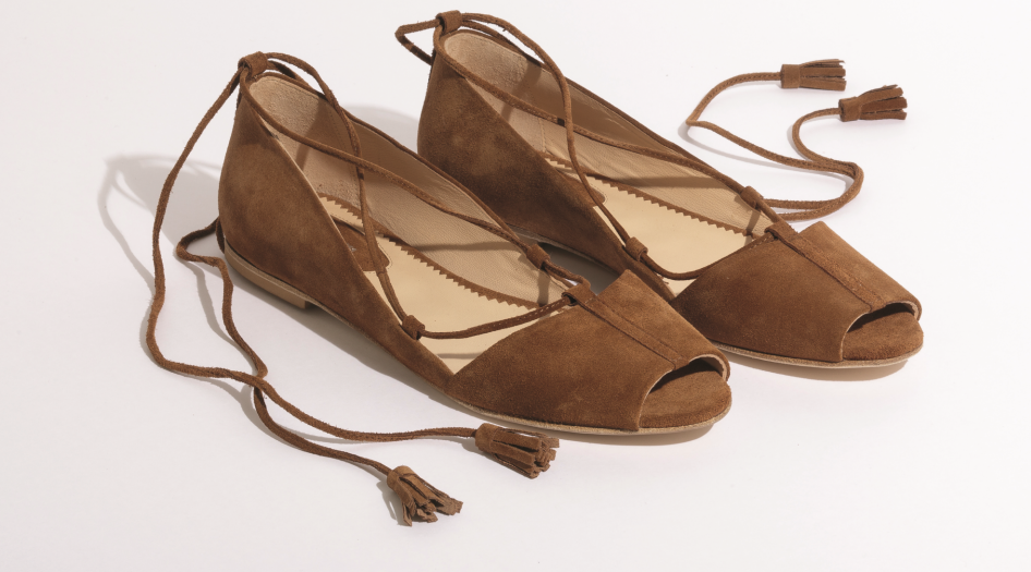 Lace-Up Ballerinas, £125, Comptoir des Cotonniers