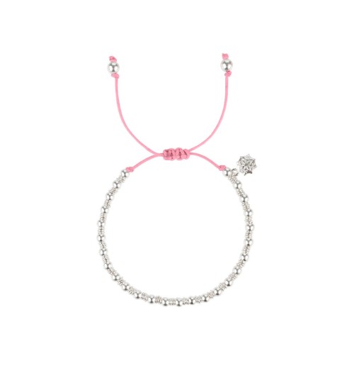 Sterling Silver Pink Misanga Bracelet, £65, Dower & Hall