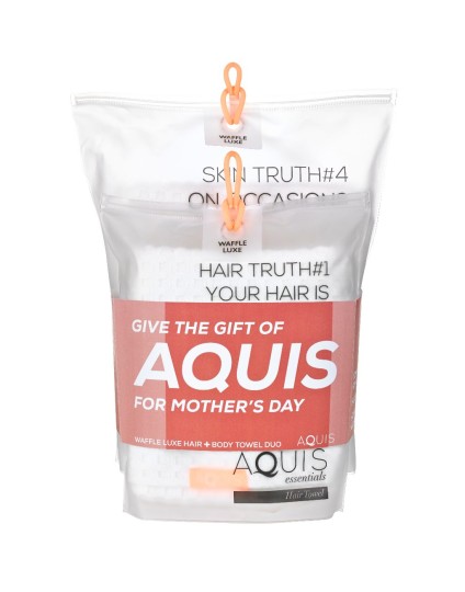 Waffle Luxe Hair & Body Towel Duo, £65.00, aquishair.co.uk