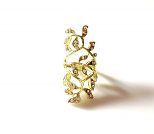 Dollface London gold twist-ring grande