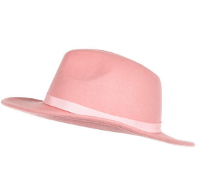 Light pink fedora hat from River Island