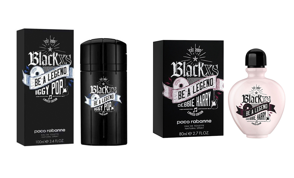 Rock legends Blondie and Iggy Pop front designer Paco Rabanne’s Black XS Be a Legend campaign