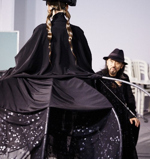 Yohji Yamamoto behind the scenes