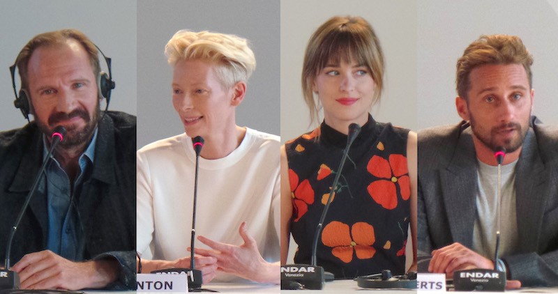 Venice Film Festival 2015: A Bigger Splash press conference with Ralph Fiennes, Tilda Swinton, Matthias Schoenaerts and Dakota Johnson