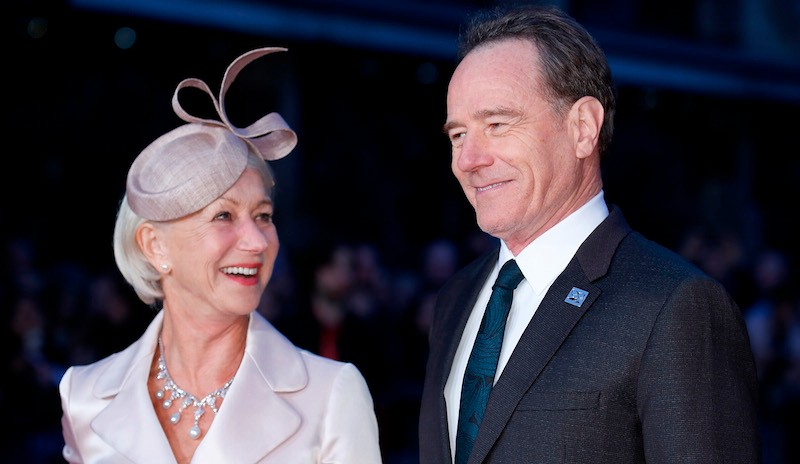 Trumbo premiere: A chat with Bryan Cranston and Helen Mirren on the red carpet in London
