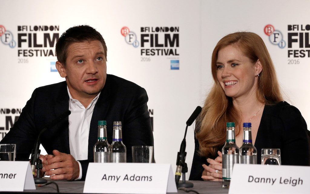 Arrival press conference with Amy Adams and Jeremy Renner