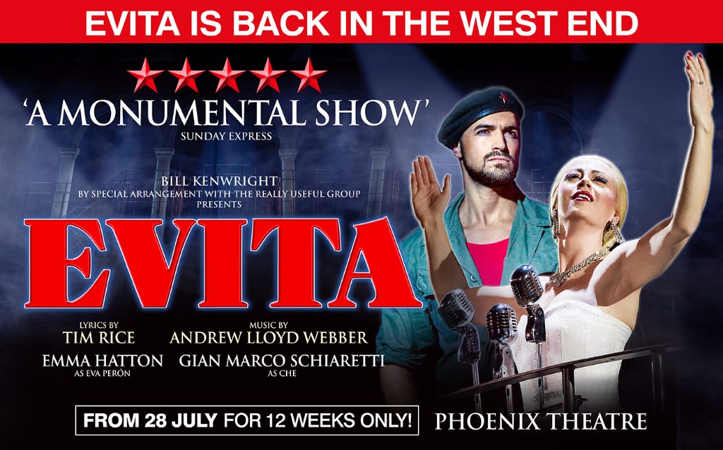 Competition: Win a pair of tickets to the first performance of Evita at the Phoenix Theatre