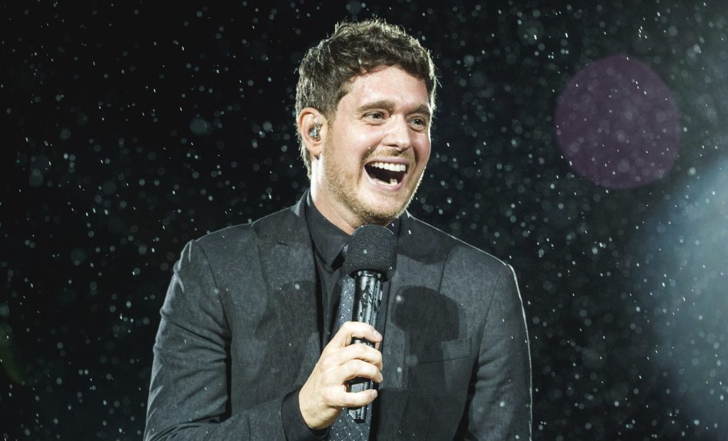 Michael BublÃ© turns Hyde Park festive under a British summer rain