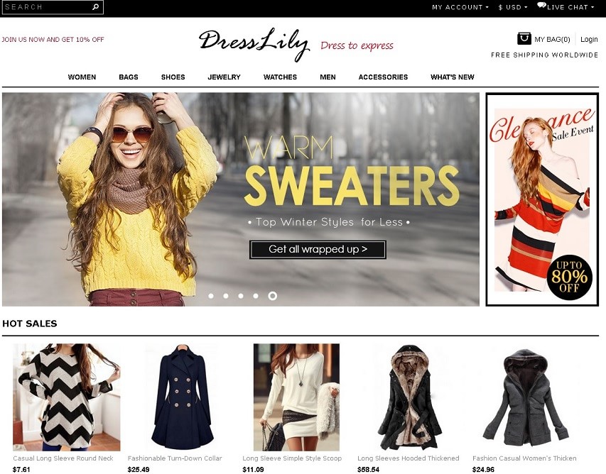 Dresslily uk sales