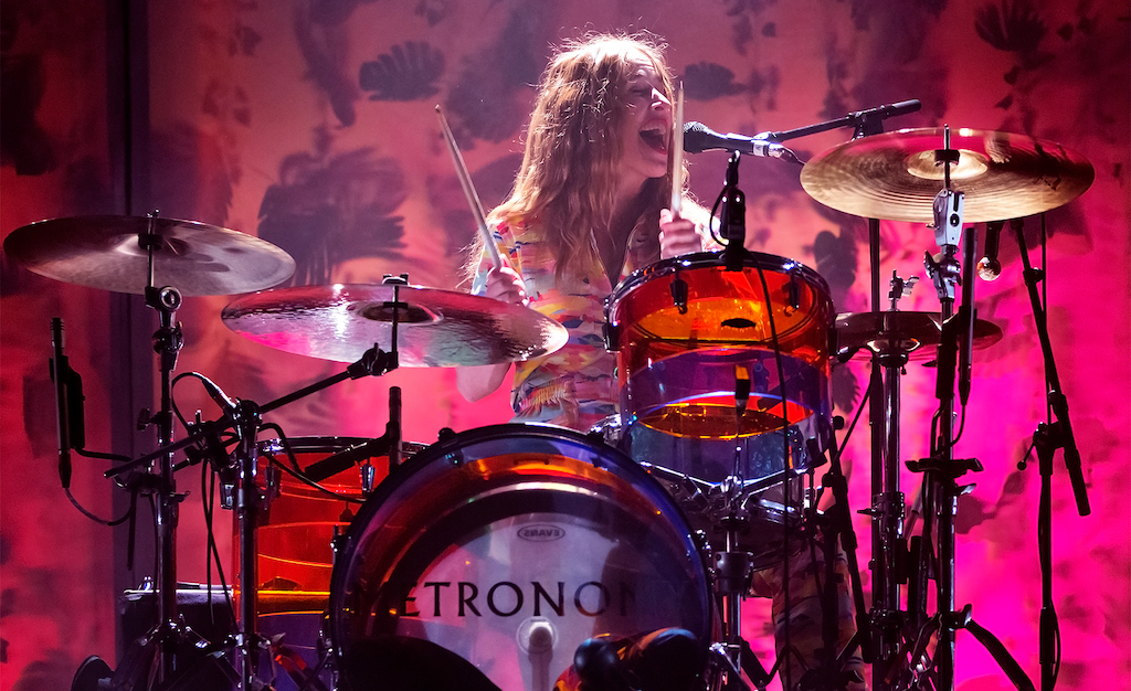 Metronomy at Alexandra Palace performing live