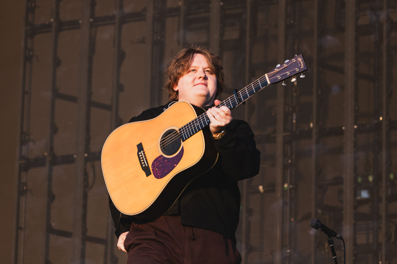 Lewis Capaldi at BST Hyde Park Festival performing live