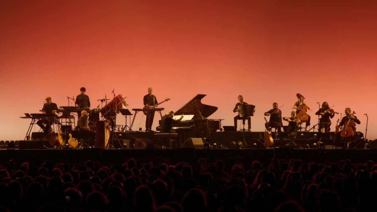 Ludovico Einaudi at the O2 Arena performing live