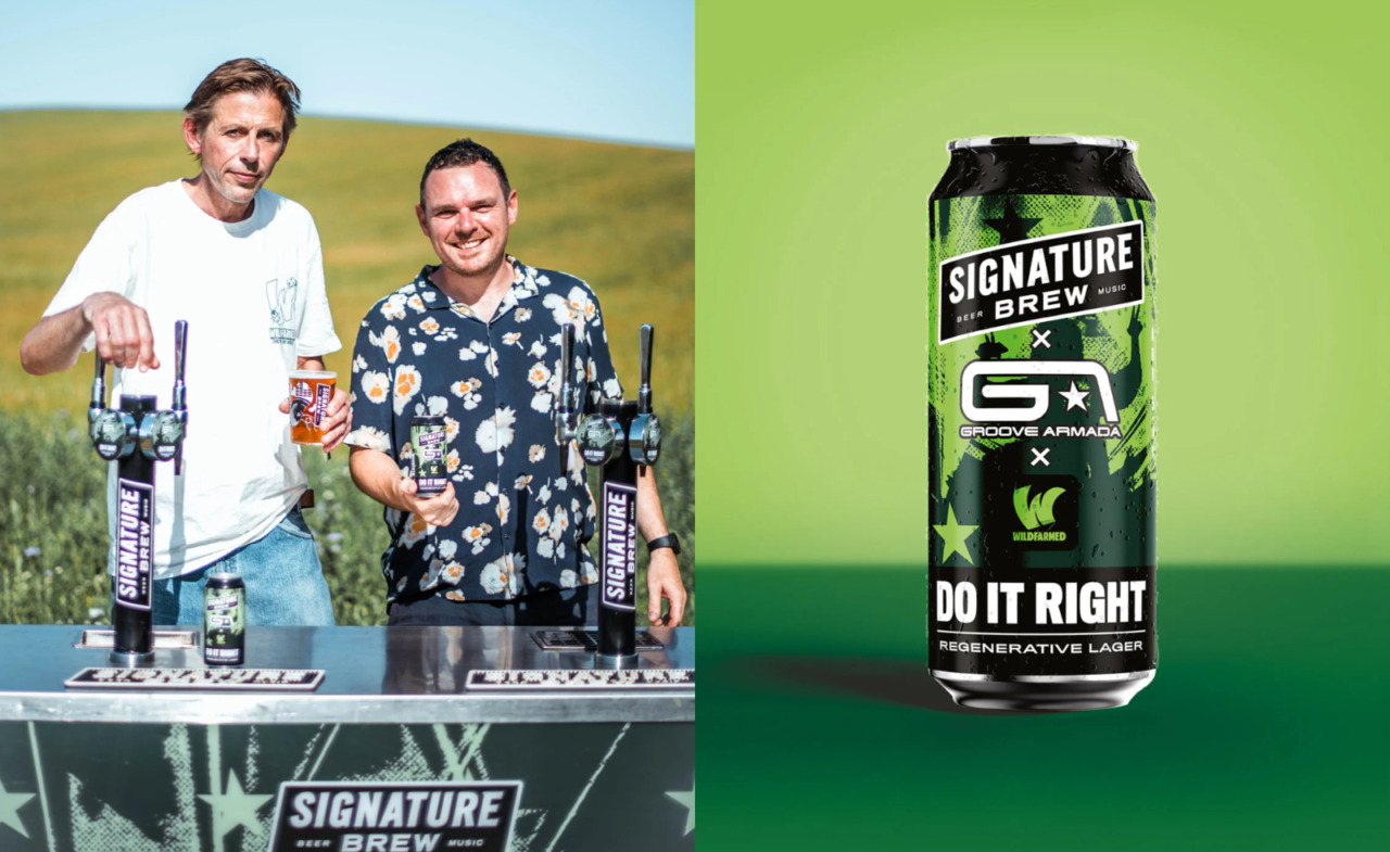 Signature Brew teams up with Groove Armada and Wildfarmed for regenerative lager launch