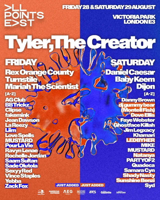 All Points East 2026: Tyler, The Creator