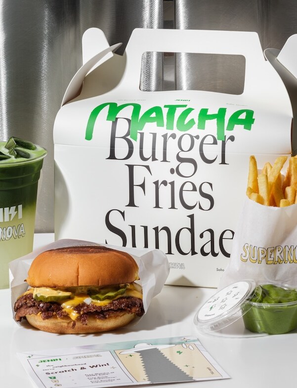 Jenki whisks up matcha burger box with Supernova ahead of Soho bar launch