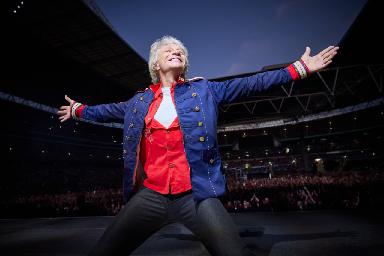 Bon Jovi at Wembley Stadium performing live