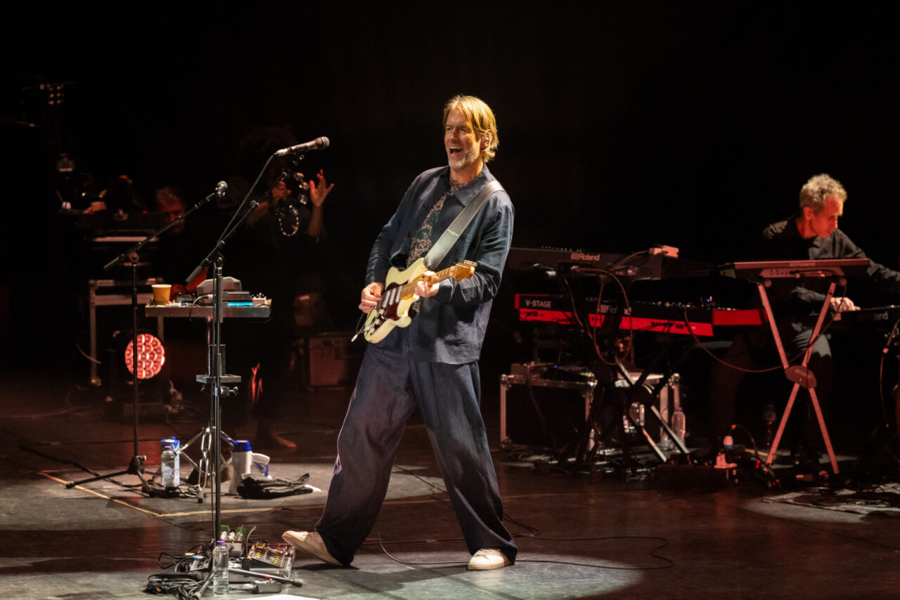 Ed O’Brien at the Barbican performing live