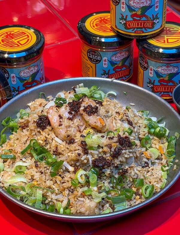 Adoh! in Covent Garden adds Poon’s chilli oil to seafood fried rice for month-long collaboration